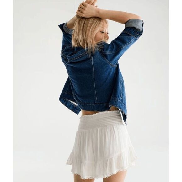 Aeropostale White High-Waisted Lace-Trim Flippy Skirt Skort XL - Picture 11 of 11